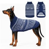 HOMIMP sueter para perro Argyle azul 2XL, abrigo cálido para paseos en invierno.
