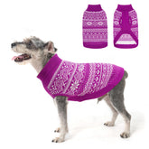 Suéter Homimp para perros, patrón rombos púrpura XS, ideal para abrigar durante paseos fríos