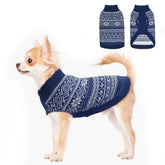 Homimp suéter para perro con diseño rombos azul 2XS, abrigando durante paseos fríos.
