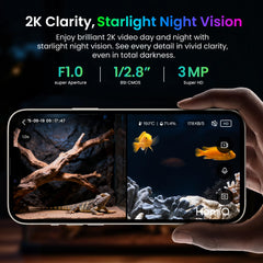 HOMIQ LIFE visión nocturna a color para grabaciones claras 24/7