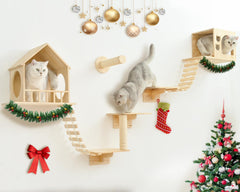 Homman estanterías pared gatos 9 piezas: organización y juego seguro para gatos grandes.