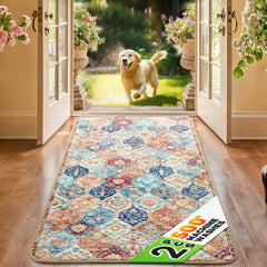Hompet alfombra de entrada absorbente para patas mojadas, protege el suelo.