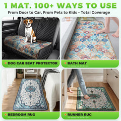 Hompet alfombra lavable y reutilizable, fácil de limpiar.