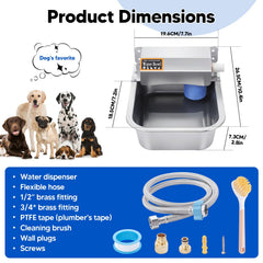 Homsky dispensador de agua en acero inoxidable, duradero contra la intemperie