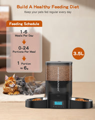 HoneyGuaridan alimentador felino con control de tiempo para programar tomas.