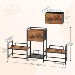 HOOBRO almacenamiento integrado, cajón para comida y accesorios ordenados en un solo mueble.