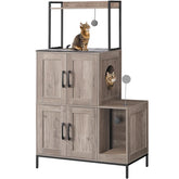 HOOBRO caja-arena gato oculta con estante, ofrece orden para el felino