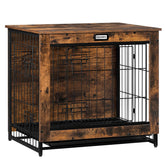 HOOBRO caja perro mueble frontal de madera ofrece estilo rústico y funcional
