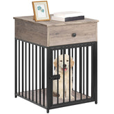 HOOBRO casa-perro-mueble greige, refugio seguro para la mascota.