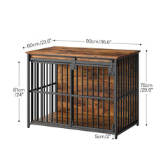 HOOBRO jaula-mueble para perro, estructura de acero robusta para mayor durabilidad.