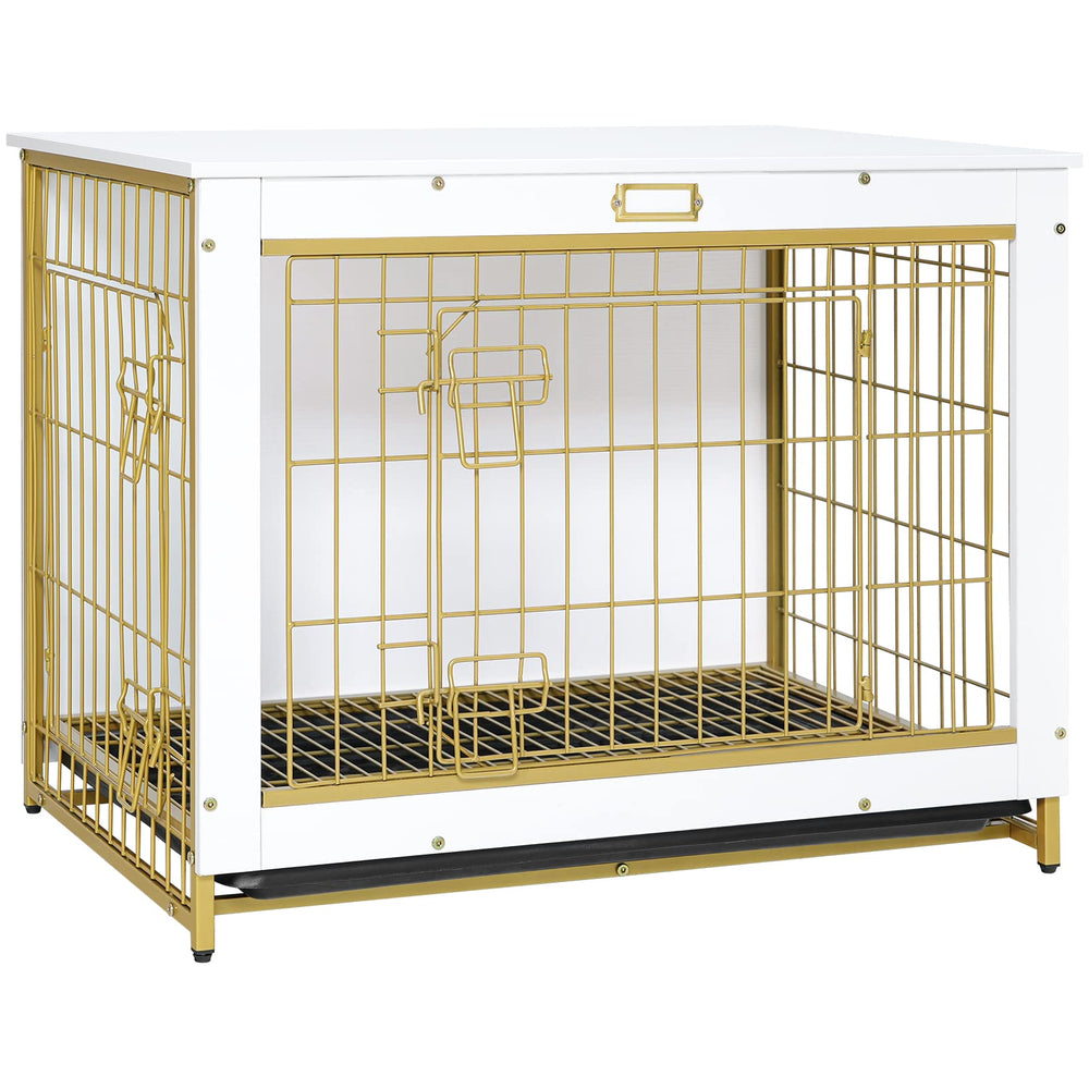 HOOBRO jaula para perro, frente, acceso cómodo y estilo de mueble.
