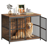 HOOBRO jaula-perro mueble interior 38,6 pulgadas ofrece refugio cómodo.