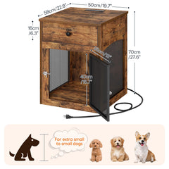 HOOBRO jaula-perro-tomas-corriente-superior, carga dispositivos y ordena cables.