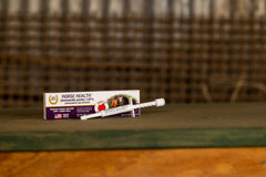 Horse Health ivermectina pasta en formato aplicador único para uso práctico.