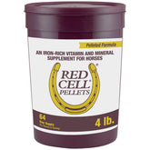 Horse Health Red Cell Pellets en envase práctico para alimentar diariamente