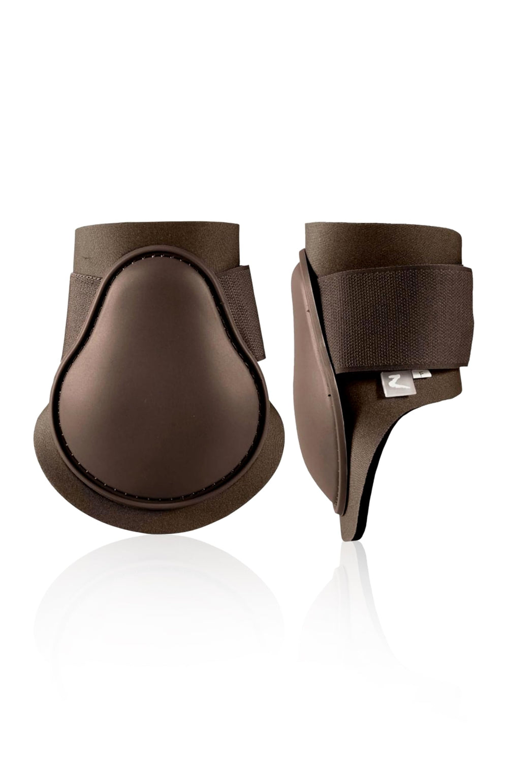 Botas HORZE Chicago para corvejón trasero en marrón chocolate protegen durante saltos.