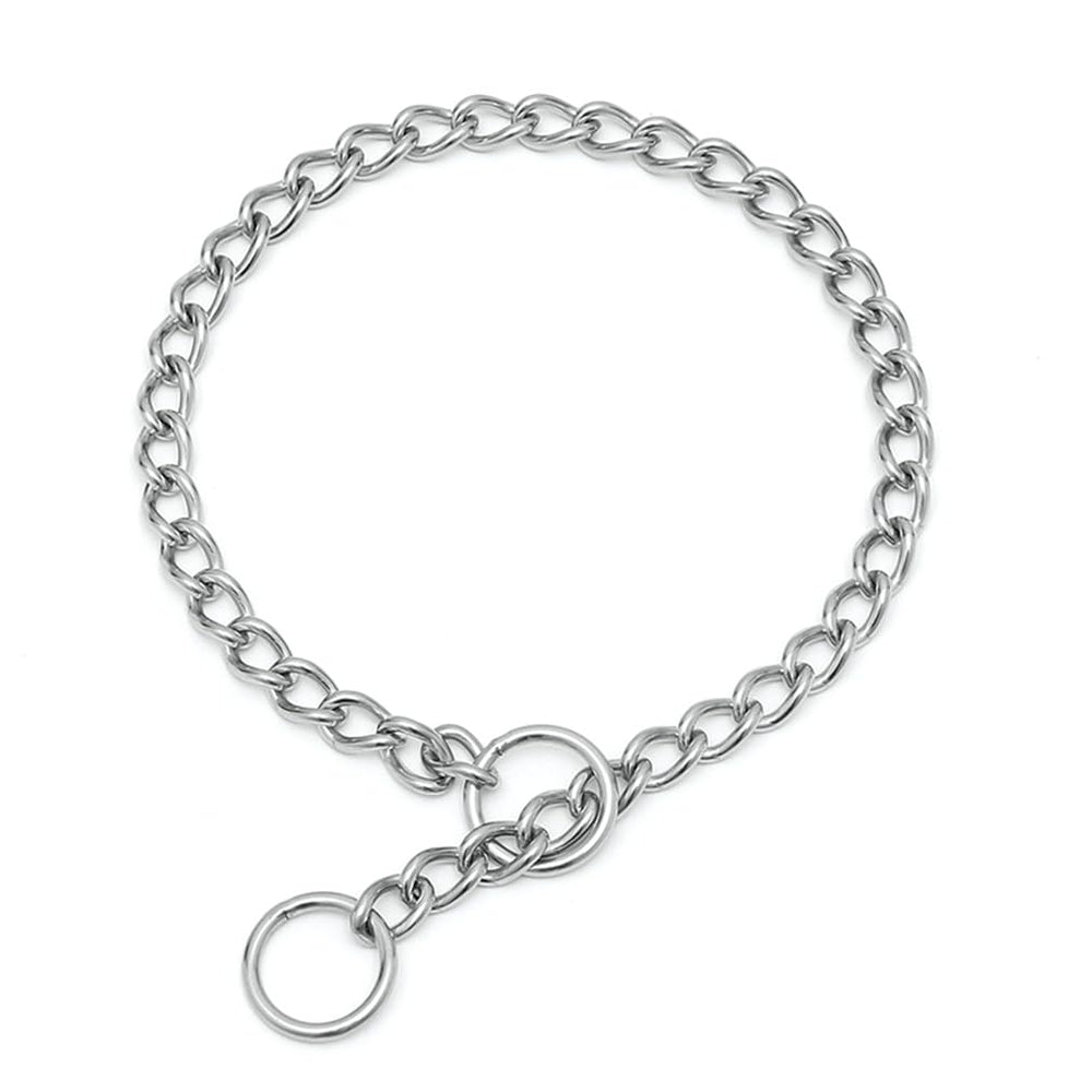 Hotlion collar de perro en acero inoxidable con ajuste cómodo para paseos