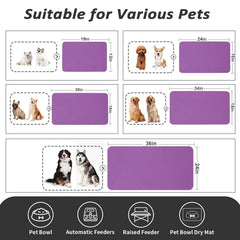 HotLive alfombrilla limpieza facil para mascotas, seca rápido tras cada comida.