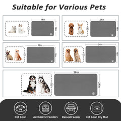 HotLive alfombrilla apta para perros y gatos, reduce desorden en las comidas.
