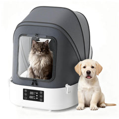 HotSoul caja secado automático con aire 360°, secado uniforme para mascotas.