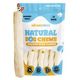 Hotspot Pets rollos de piel cruda para perros grandes, masticación segura.