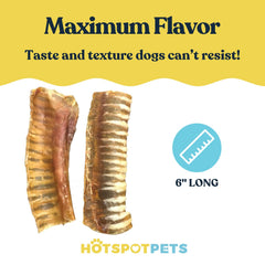 Textura de tráquea de res de Hotspots Pets para masticar con gusto.