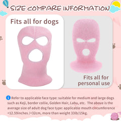 Máscara para perro estilo atracadores rosa, perfecta para eventos y shows festivos.