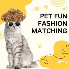 HOWWFALY peluca afro para gato, con ajuste elástico seguro