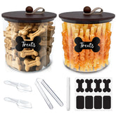 HOYTAMDAR dos contenedores para alimento de perro, frontal, ideal para mantener la comida fresca.