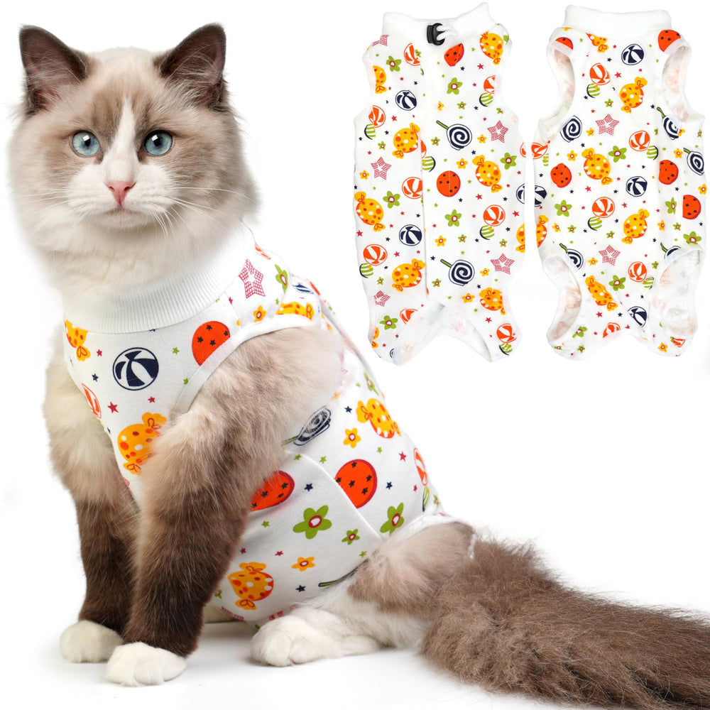 Hpetppy: traje de recuperación para gato con tela transpirable para mayor comodidad.
