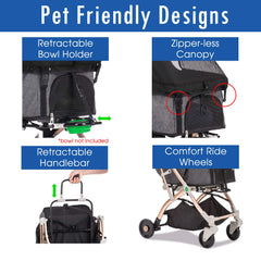 HPZ Pet Rover Lite cierre sin cremallera para acceso inmediato