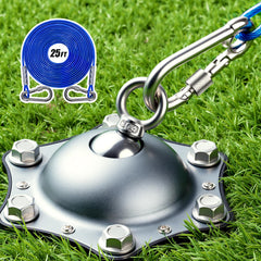 Pieza de estaca para perros HQQNUO con anclaje de 10 pulgadas, estable en suelo duro.