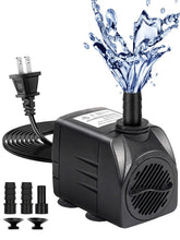Hsbao bomba submersible de 220 galones por hora, flujo ajustable para fuentes.