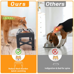 Alturas ajustables 2-75, 6-0 y 7-5 pulgadas para perros