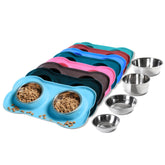 Hubulk Bowls Duo en acero inoxidable para comidas ordenadas y sin derrames.