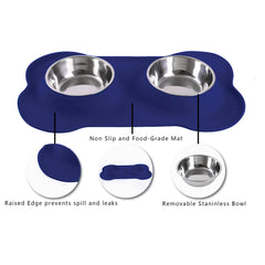 Dos cuencos para perro y gato en acero inoxidable de Hubulk.