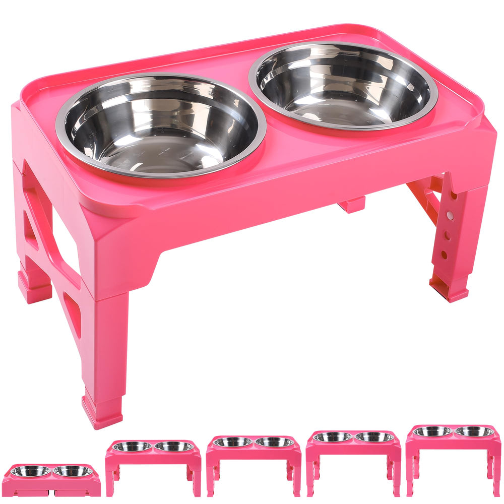 Hubulk comederos elevados con dos cuencos de acero inoxidable para perros de todos tamaños