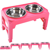 Hubulk comederos elevados con dos cuencos de acero inoxidable para perros de todos tamaños