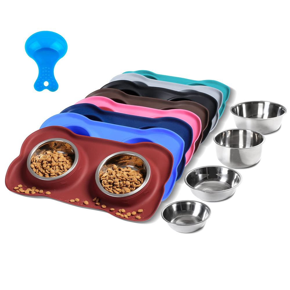 Hubulk: dos cuencos de acero inoxidable para comida y agua, duraderos
