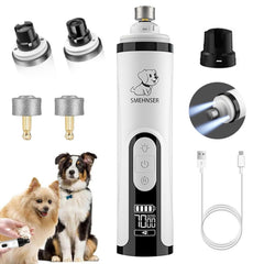huefain groom pro con luz LED ilumina la uña para un limado preciso.