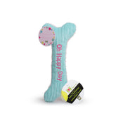 HuggleHounds Birthday Bone, juguete duradero para abrazar y jugar