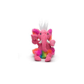 HuggleHounds Knottie Elefante Arcoiris frente, ideal para juego diario y mordida suave.