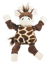 Juguete HuggleHounds Knottie jirafa grande con chirriador para perros de todos los tamaños.