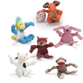 Juguete peluche Knottie de HuggleHounds, pack variado para perros pequeños.