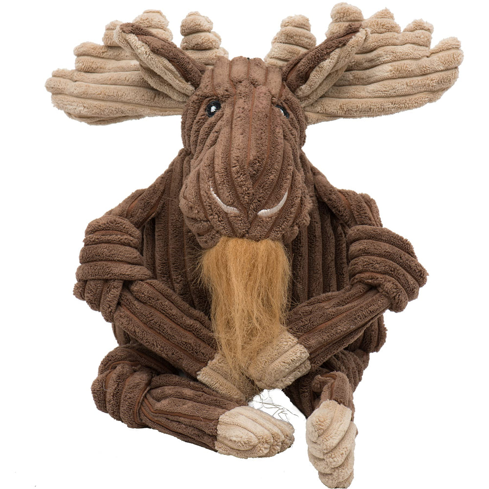 HuggleHounds Manny Moose Knottie, peluche suave para juego diario.