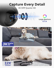 Hugolog 3K 5MP detección de personas y mascotas