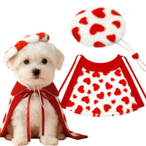 Disfraz para perro Huhumy con boina de San Valentín, cálido y elegante.