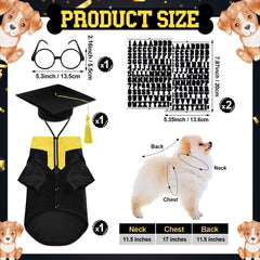 Gorro de graduación Huhumy para perro, borla amarilla ideal para momentos festivos.