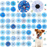 Lazo Huhumy para collar de perro invierno con copos de nieve, ideal para fotos.