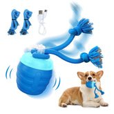 Huimpet bola interactiva para perro azul, ideal para juego activo y estimulación.